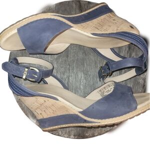 Timberland Earthkeepers Maeslin Blue Wedge Sandals 8